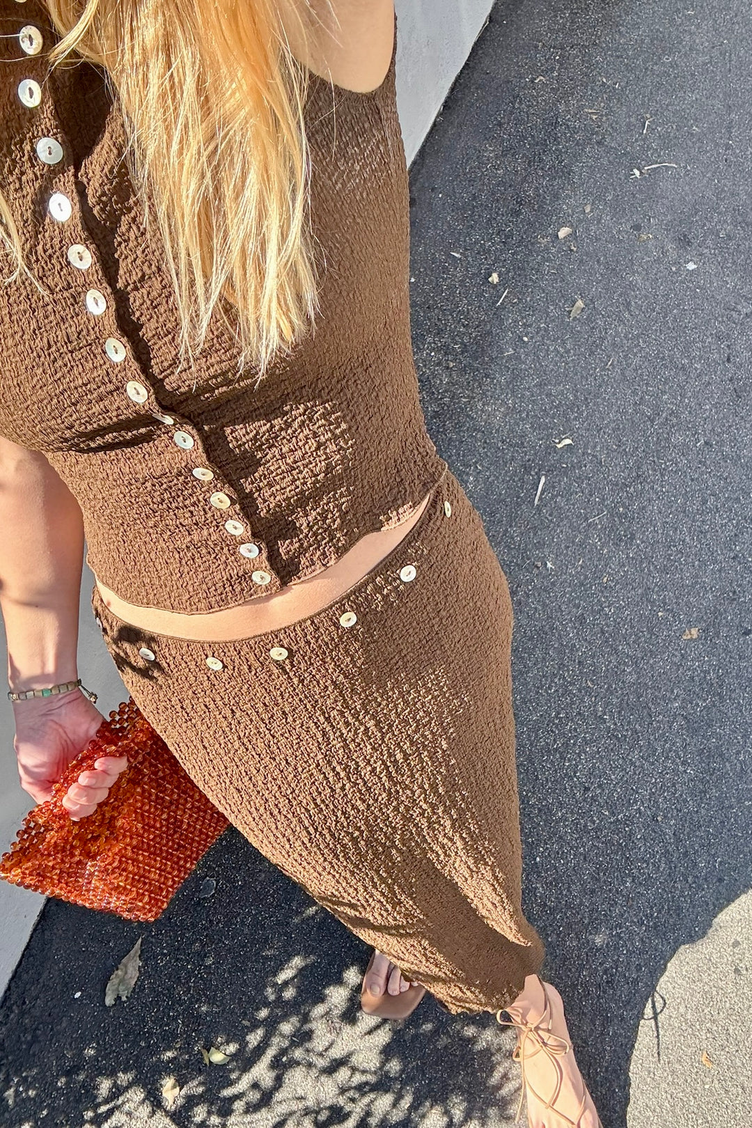 KEEN THE LABEL Scottie Textured Button Tank-The Shop Laguna Beach