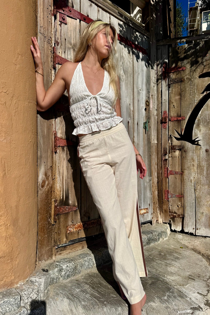 KEEN THE LABEL Amaris Textured Halter Top-The Shop Laguna Beach