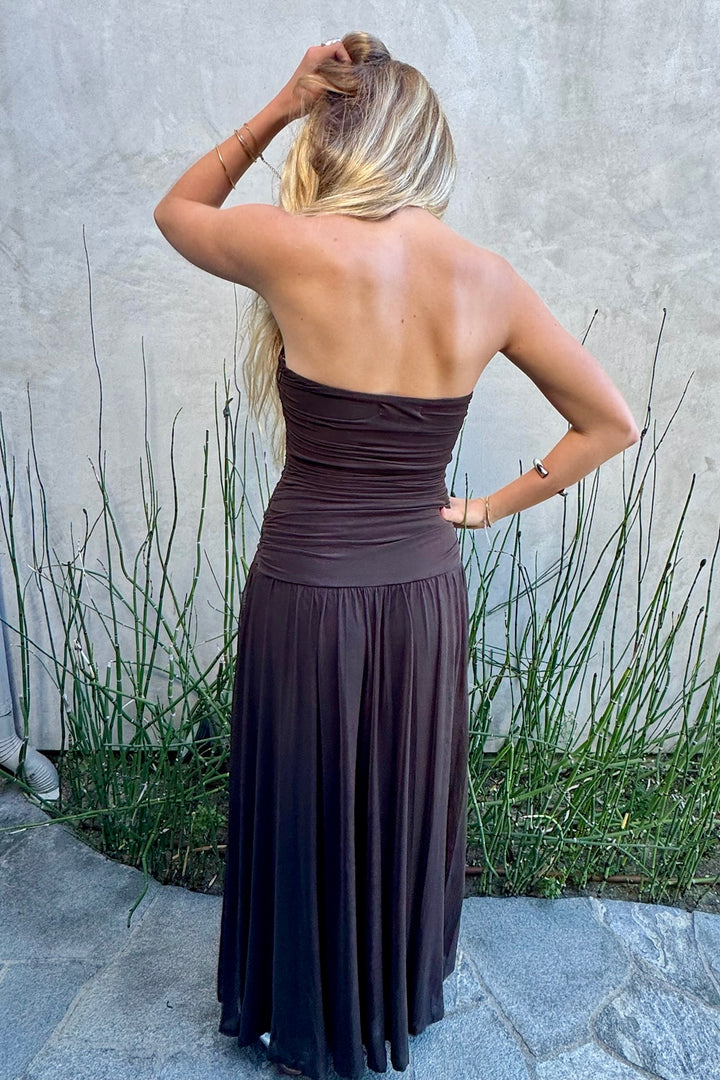 KEEN THE LABEL Lumi Ruched Drop-Waist Dress-The Shop Laguna Beach