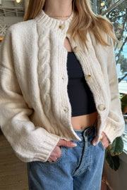 KEEN THE LABEL Melody Cableknit Cardigan-The Shop Laguna Beach