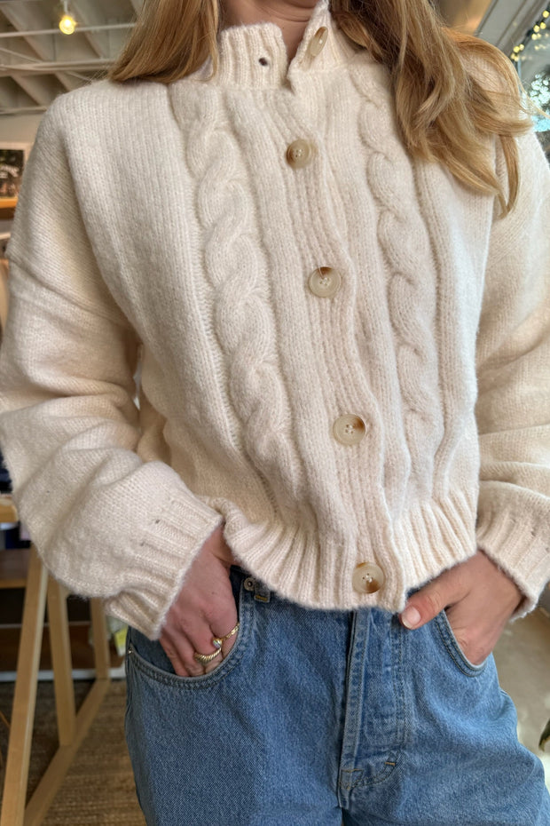 KEEN THE LABEL Melody Cableknit Cardigan-The Shop Laguna Beach