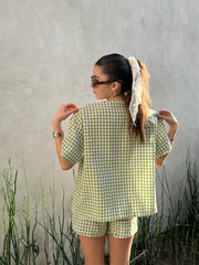 KEEN THE LABEL Sydney Gingham Tie Top-The Shop Laguna Beach