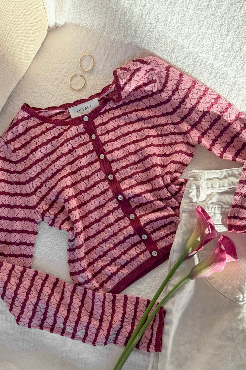 LSPACE Rosalie Stripe Cardigan - More Colors Available-The Shop Laguna Beach