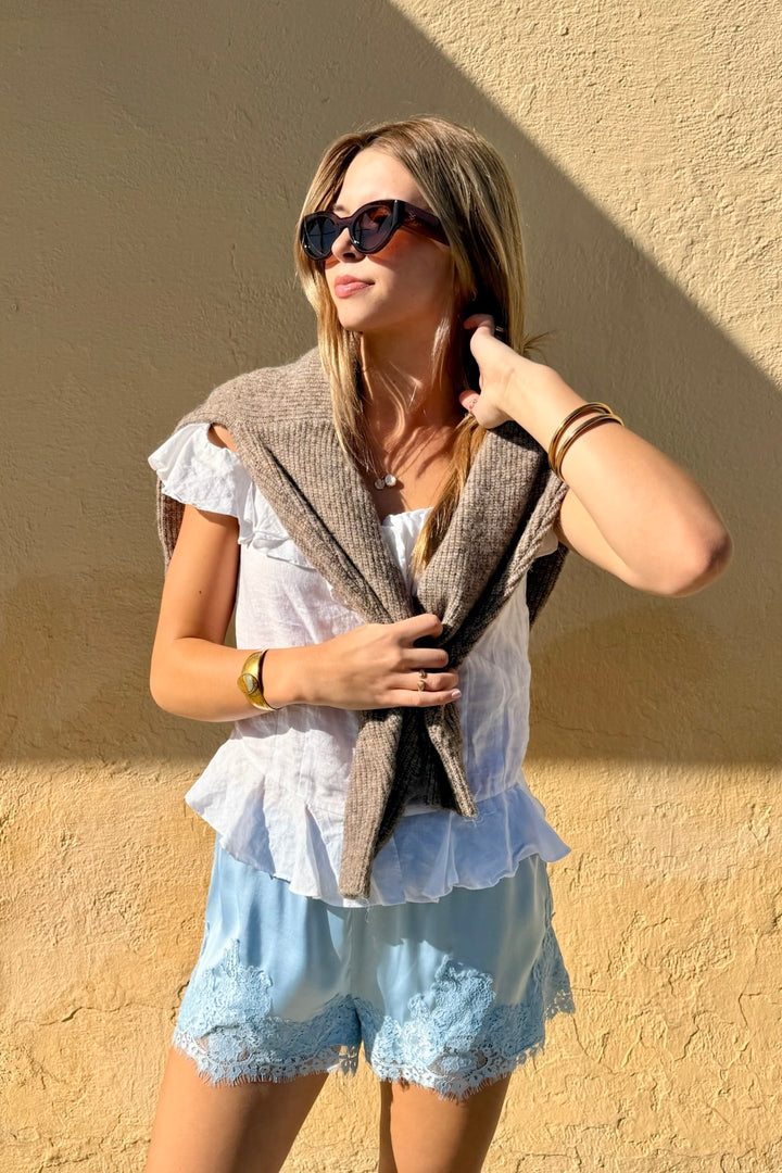 KEEN THE LABEL Maya Lace-Trim Short-The Shop Laguna Beach