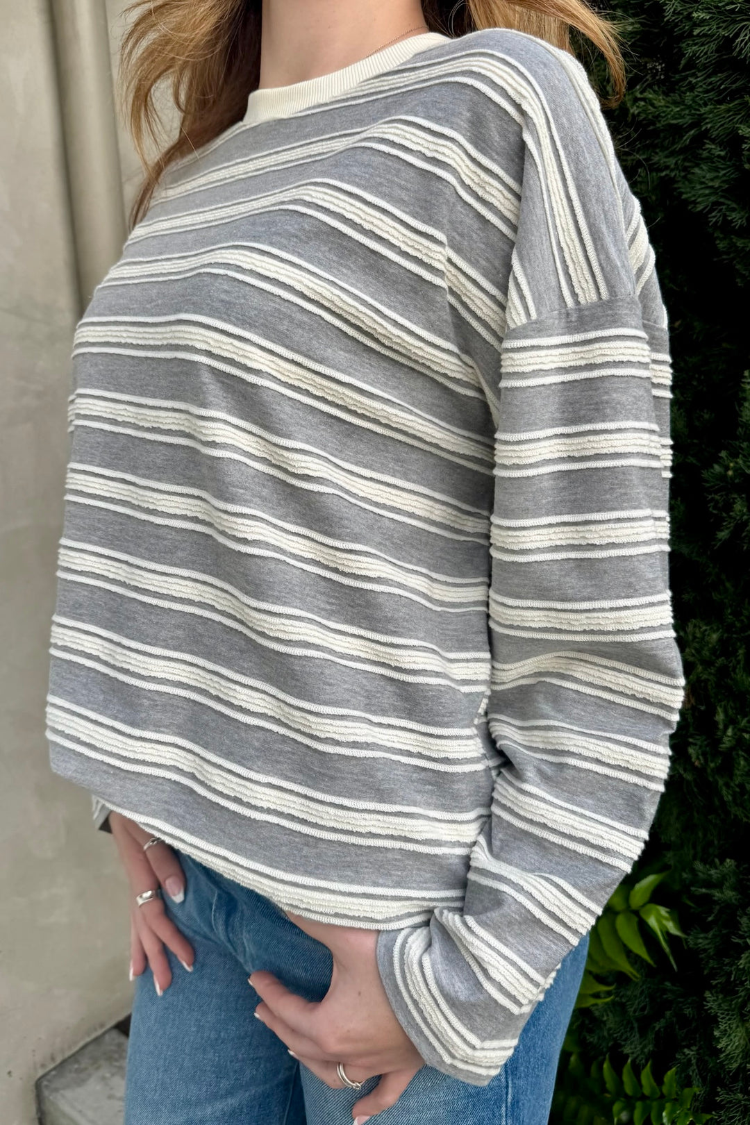 KEEN THE LABEL Emilia Stripe Long Sleeve Tee-The Shop Laguna Beach