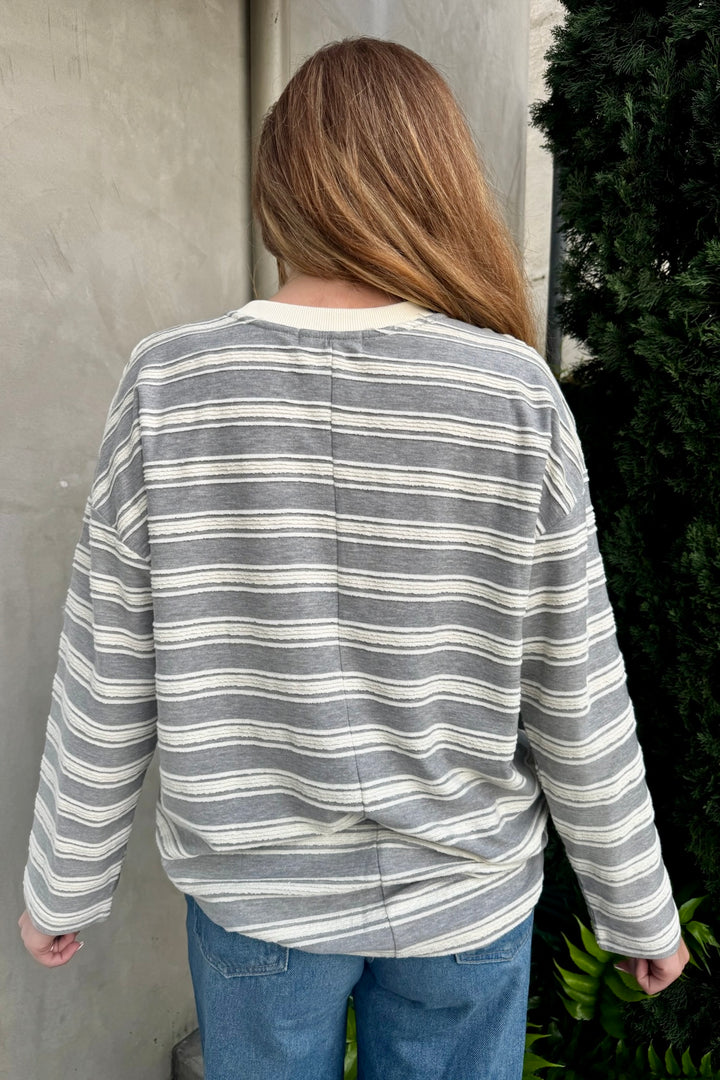 KEEN THE LABEL Emilia Stripe Long Sleeve Tee-The Shop Laguna Beach
