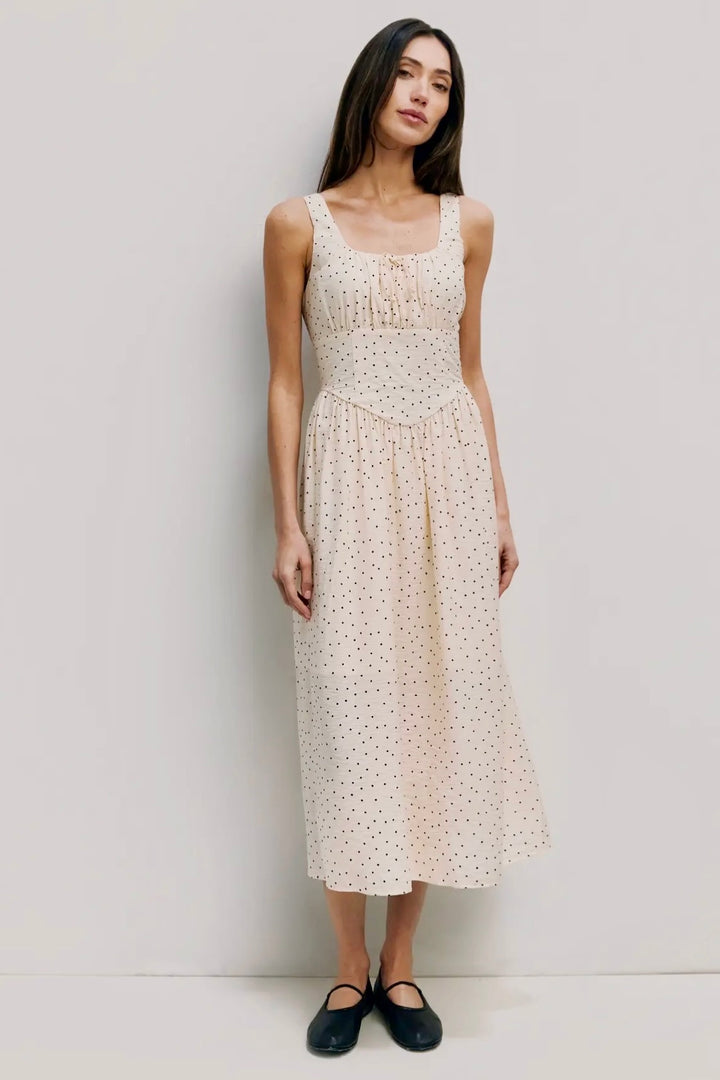 KEEN THE LABEL Daria Polka Dot Maxi Dress