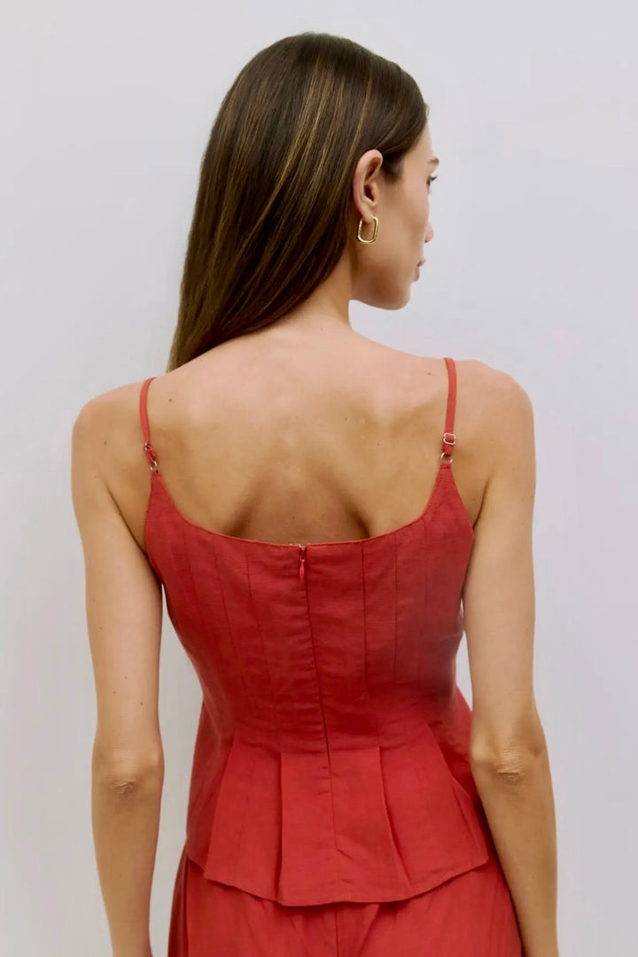 KEEN THE LABEL Callahan Pleated Woven Tank