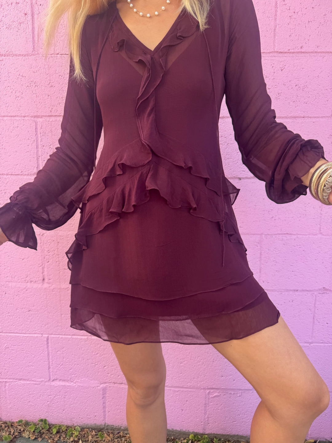 SUMMER AWAY Carolina Long Sleeve Dress-The Shop Laguna Beach