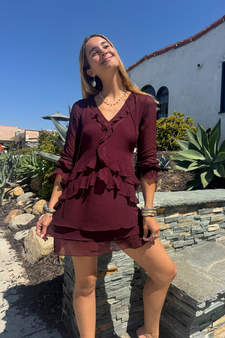 SUMMER AWAY Carolina Long Sleeve Dress-The Shop Laguna Beach