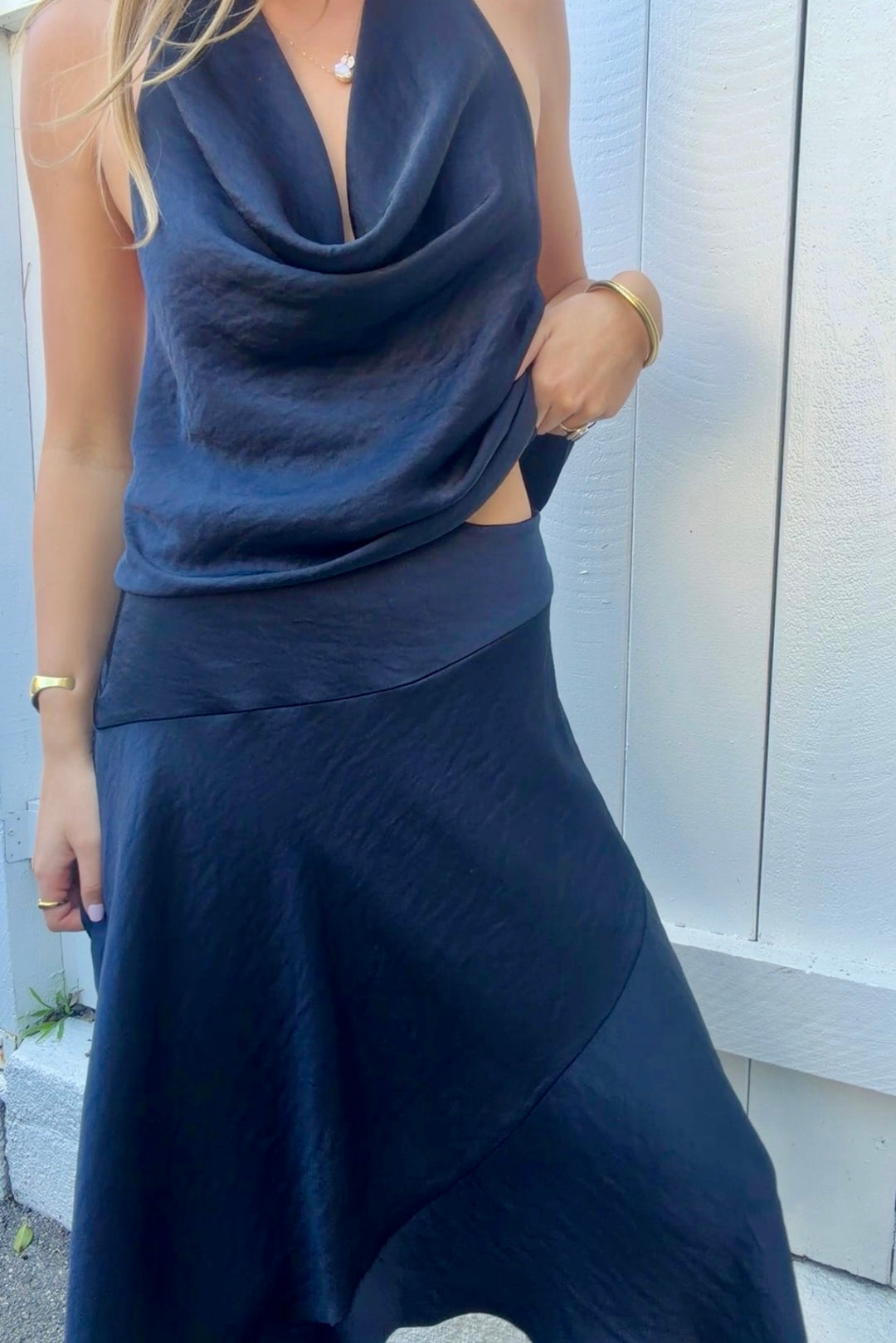 KEEN THE LABEL Chase Silky Halter Top-The Shop Laguna Beach