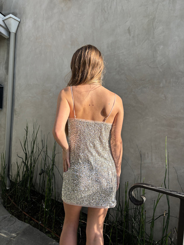 KEEN THE LABEL Drew Sequin Mini Dress-The Shop Laguna Beach