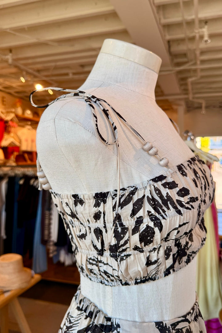 MAUDE CLUB Quinn Smocked Crop Top-The Shop Laguna Beach