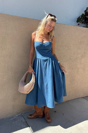 KEEN THE LABEL Kacey Denim Midi Dress-The Shop Laguna Beach