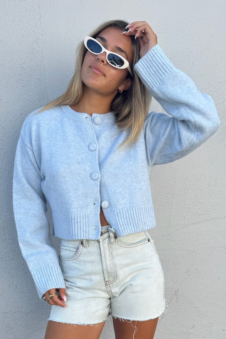 KEEN THE LABEL Greer Cropped Cardigan Sweater-The Shop Laguna Beach