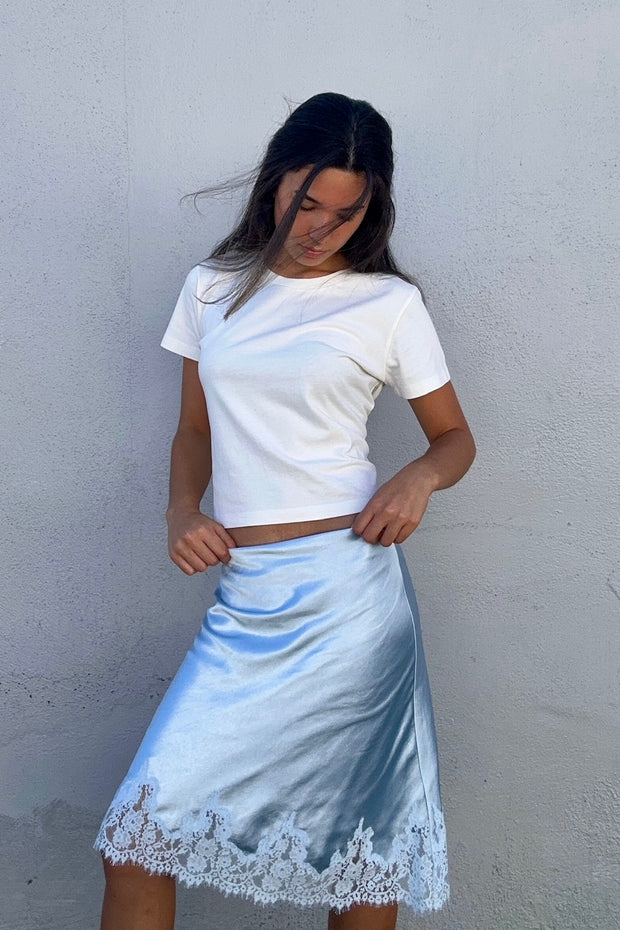 KEEN THE LABEL Nikka Satin Lace Skirt