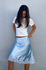 KEEN THE LABEL Nikka Satin Lace Skirt