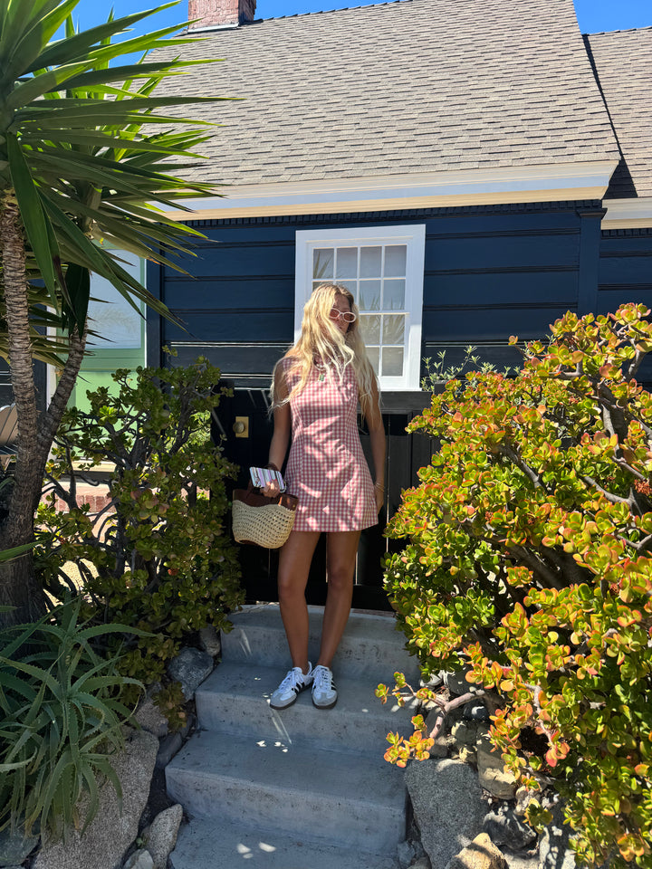 KEEN THE LABEL Valeria Gingham Mini Dress-The Shop Laguna Beach