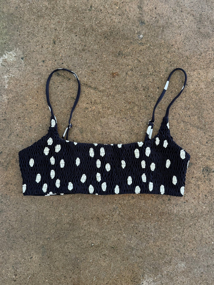 AILA BLUE Alice Smocked Bandeau Top