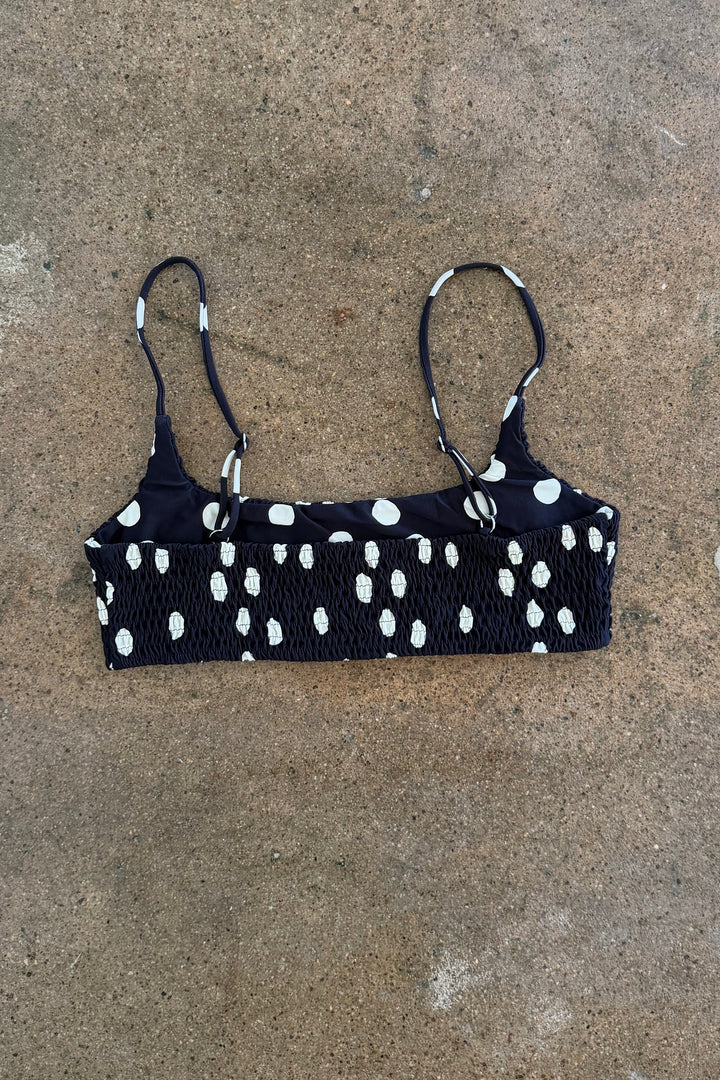 AILA BLUE Alice Smocked Bandeau Top