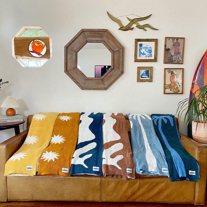 SUNDREAM Dream Plush Throw Blanket - More Prints Available-The Shop Laguna Beach