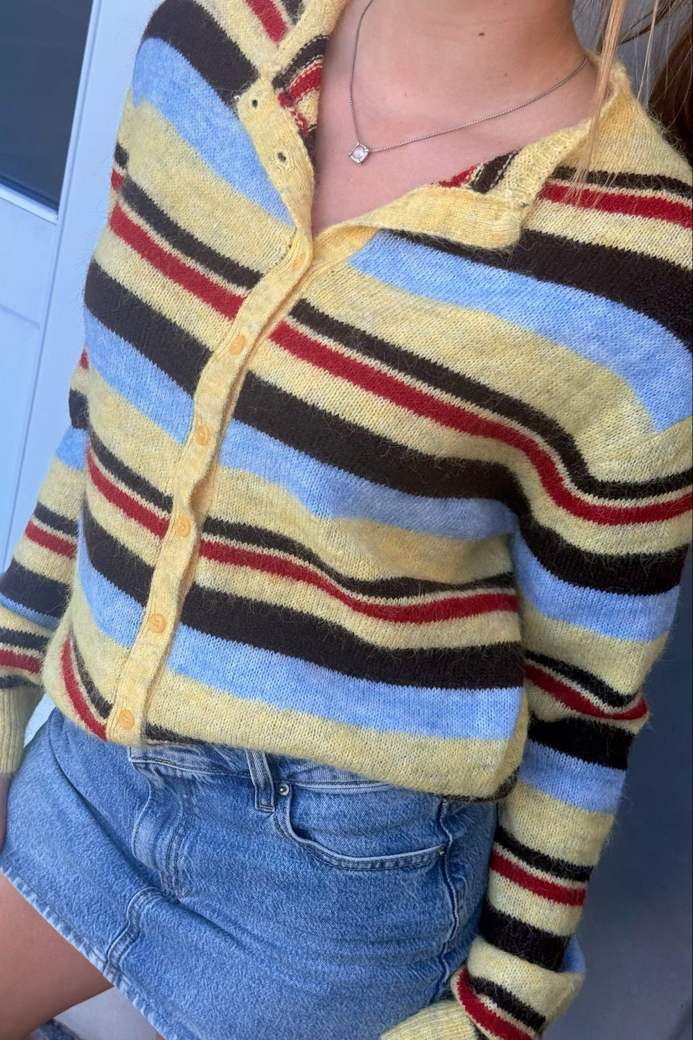 KEEN THE LABEL Briar Striped Cardigan-The Shop Laguna Beach