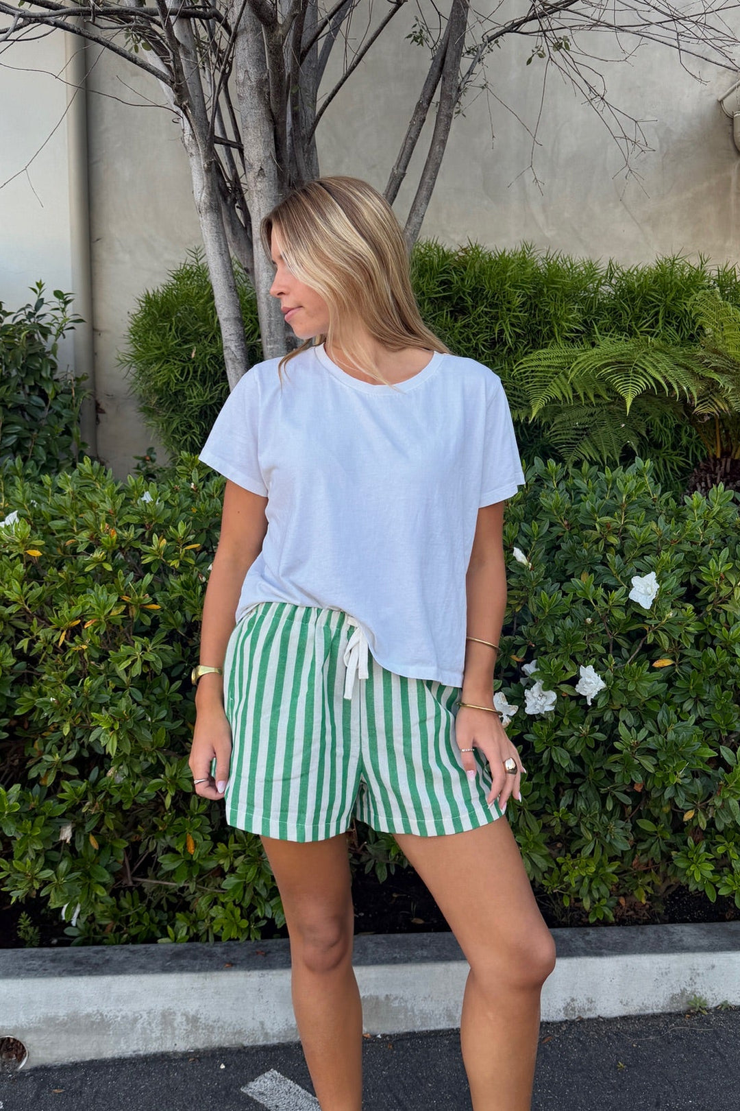 KEEN THE LABEL Genevieve Stripe Drawstring Short-The Shop Laguna Beach