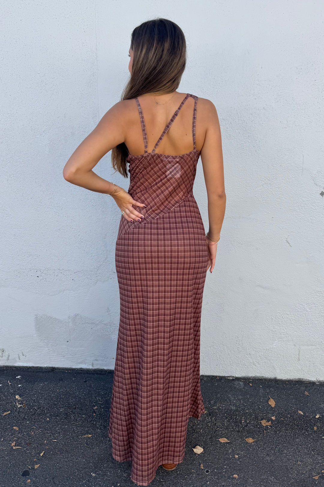 KEEN THE LABEL Aelia Plaid Maxi Dress-The Shop Laguna Beach