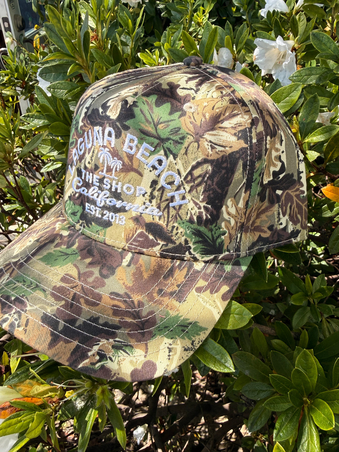 THE SHOP CLASSIC Laguna Palm Embroidered 5-Panel Baseball Hat - More Colors Available-The Shop Laguna Beach
