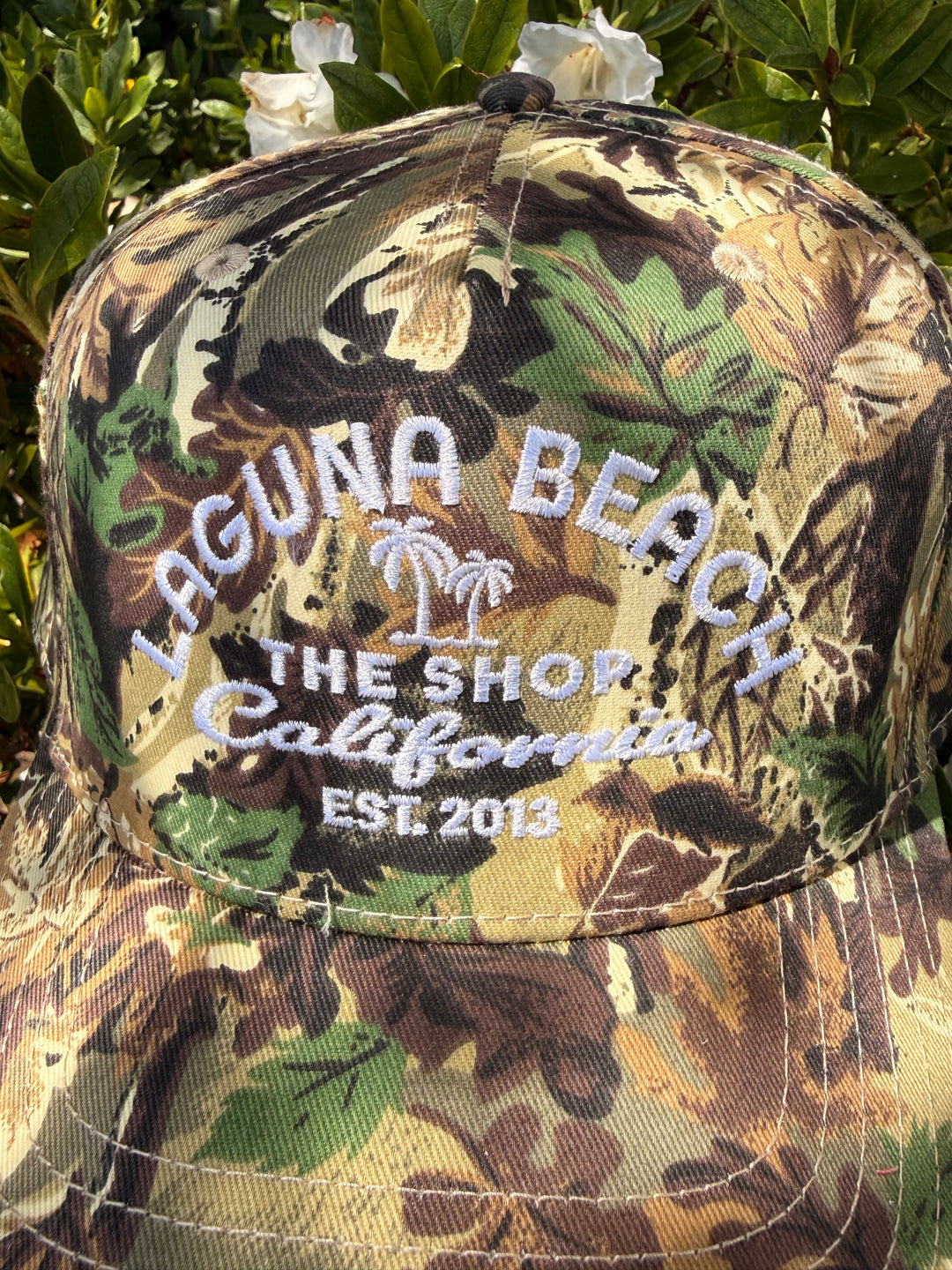 THE SHOP CLASSIC Laguna Palm Embroidered 5-Panel Baseball Hat - More Colors Available-The Shop Laguna Beach