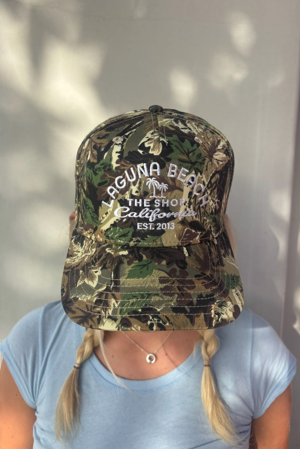 THE SHOP CLASSIC Laguna Palm Embroidered 5-Panel Baseball Hat - More Colors Available-The Shop Laguna Beach