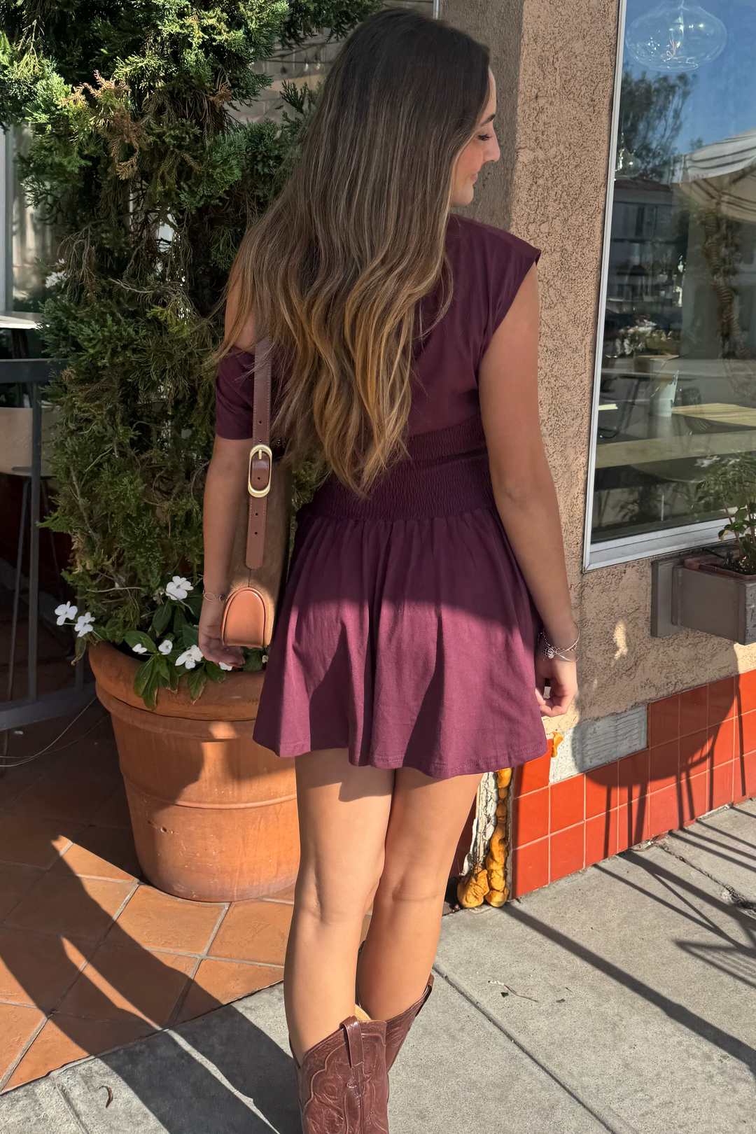KEEN THE LABEL Hollis Off the Shoulder Smocked Mini Dress-The Shop Laguna Beach