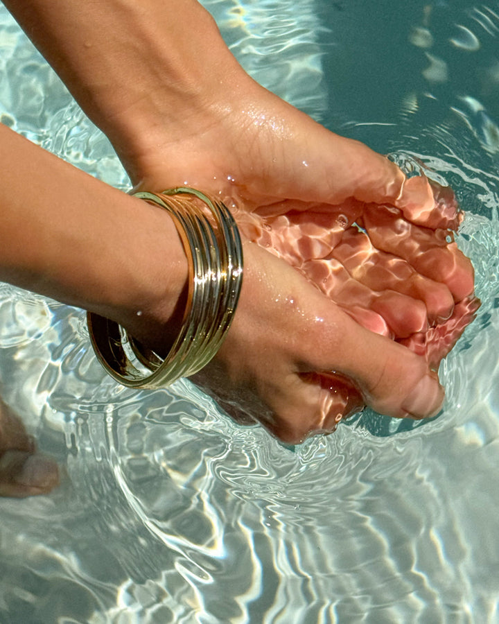 LUV AJ Mallorca Bangle Set (3) - Gold-The Shop Laguna Beach