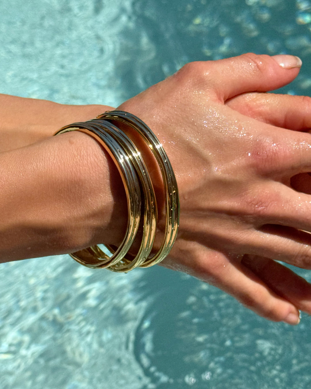 LUV AJ Mallorca Bangle Set (3) - Gold-The Shop Laguna Beach