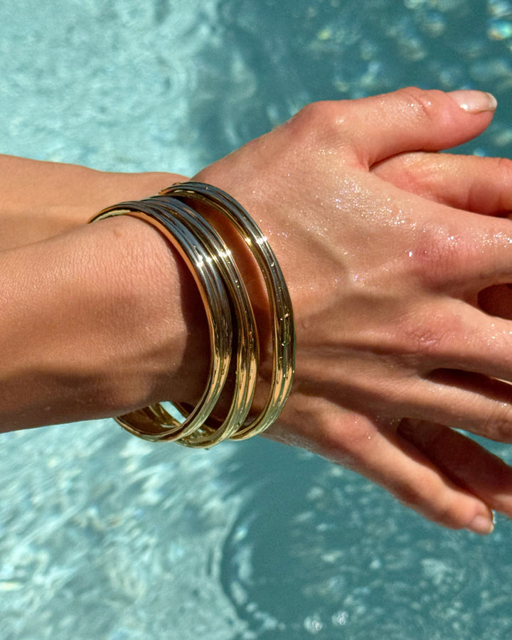 LUV AJ Mallorca Bangle Set (3) - Gold-The Shop Laguna Beach