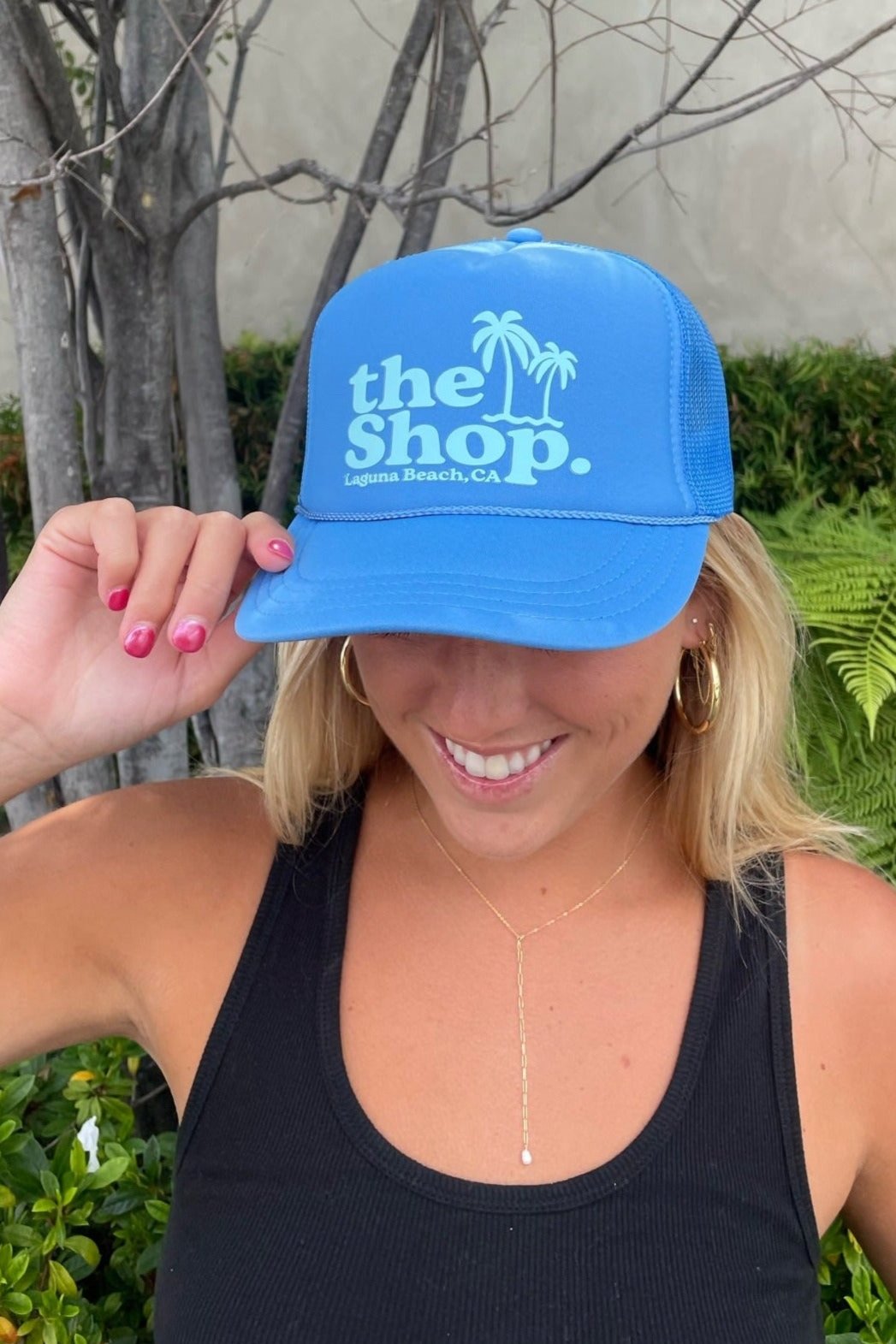 THE SHOP. Palm Logo Trucker Hat-The Shop Laguna Beach