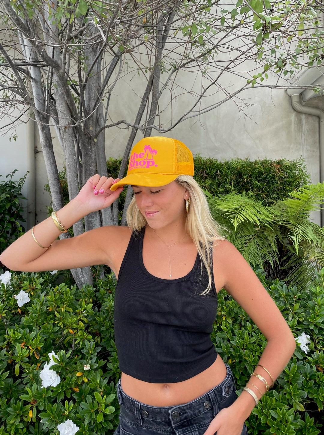 THE SHOP. Palm Logo Trucker Hat-The Shop Laguna Beach