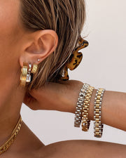 LUV AJ Timepiece Two-Toned Bracelet-The Shop Laguna Beach