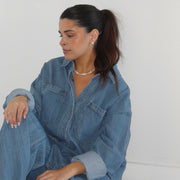MAY MARTIN Stevie Silver Hoops-The Shop Laguna Beach