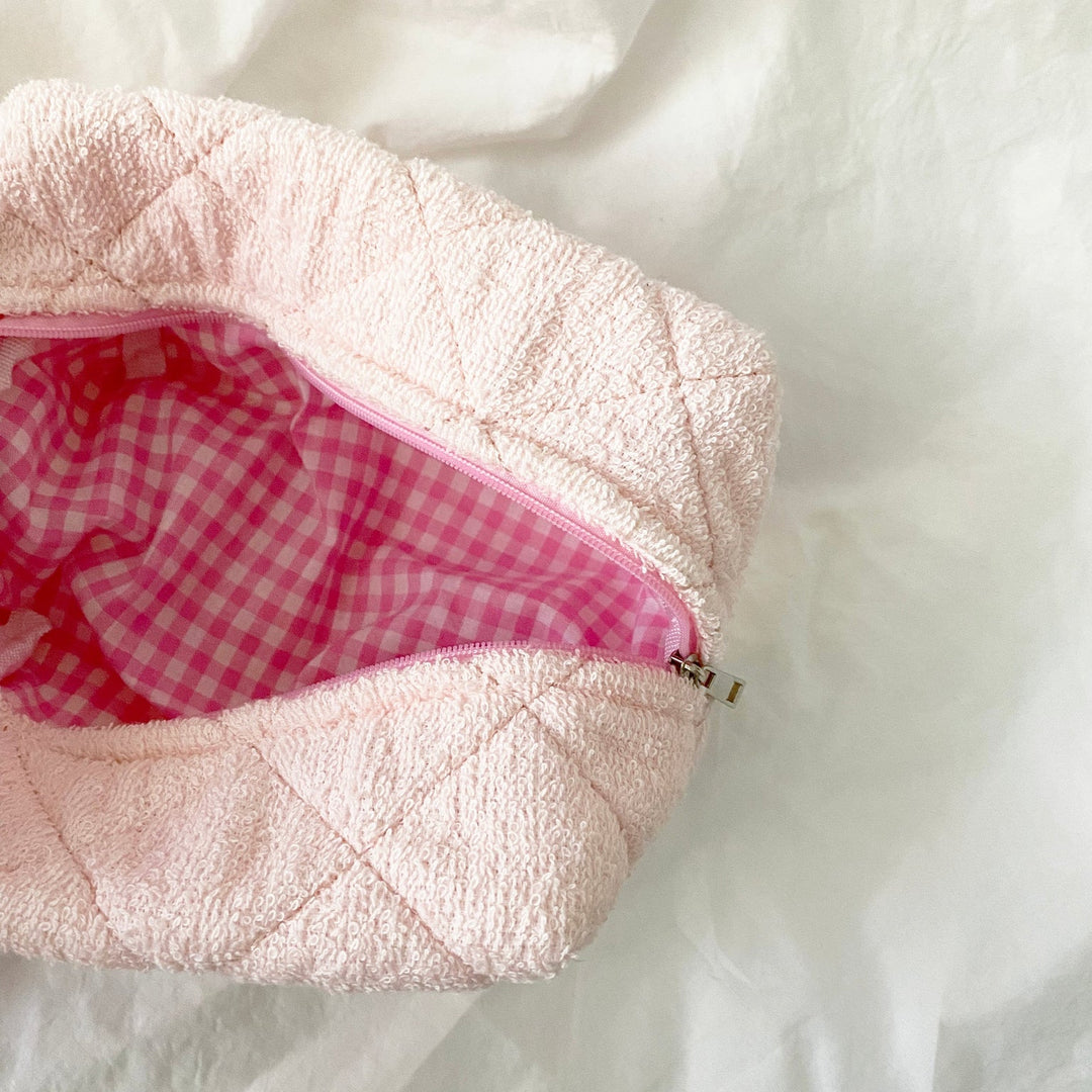 Large Quilted Terry Cosmetic Bag - More Colors Available-The Shop Laguna Beach