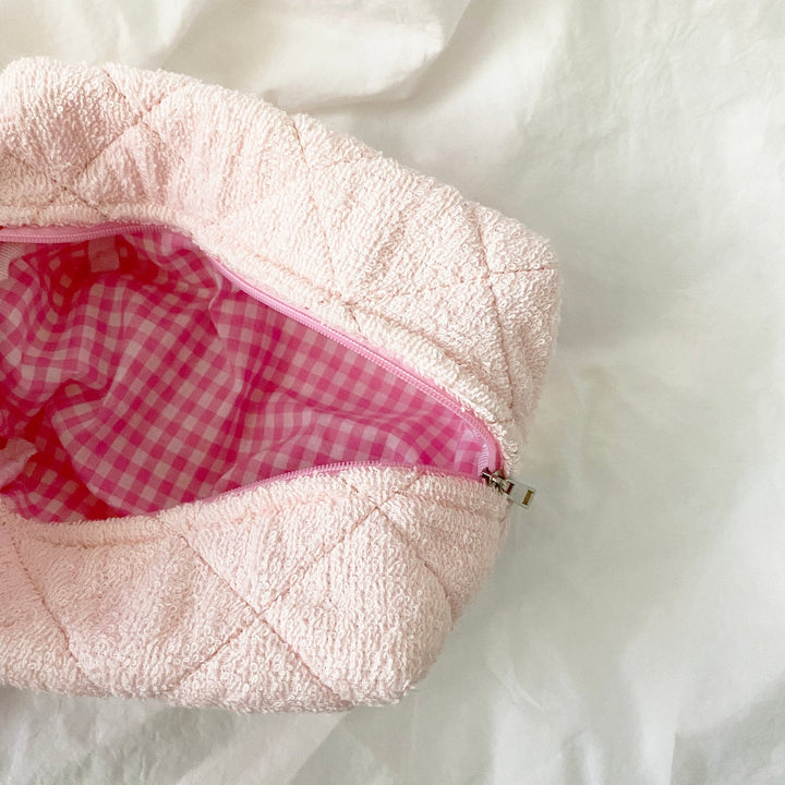 Large Quilted Terry Cosmetic Bag - More Colors Available-The Shop Laguna Beach