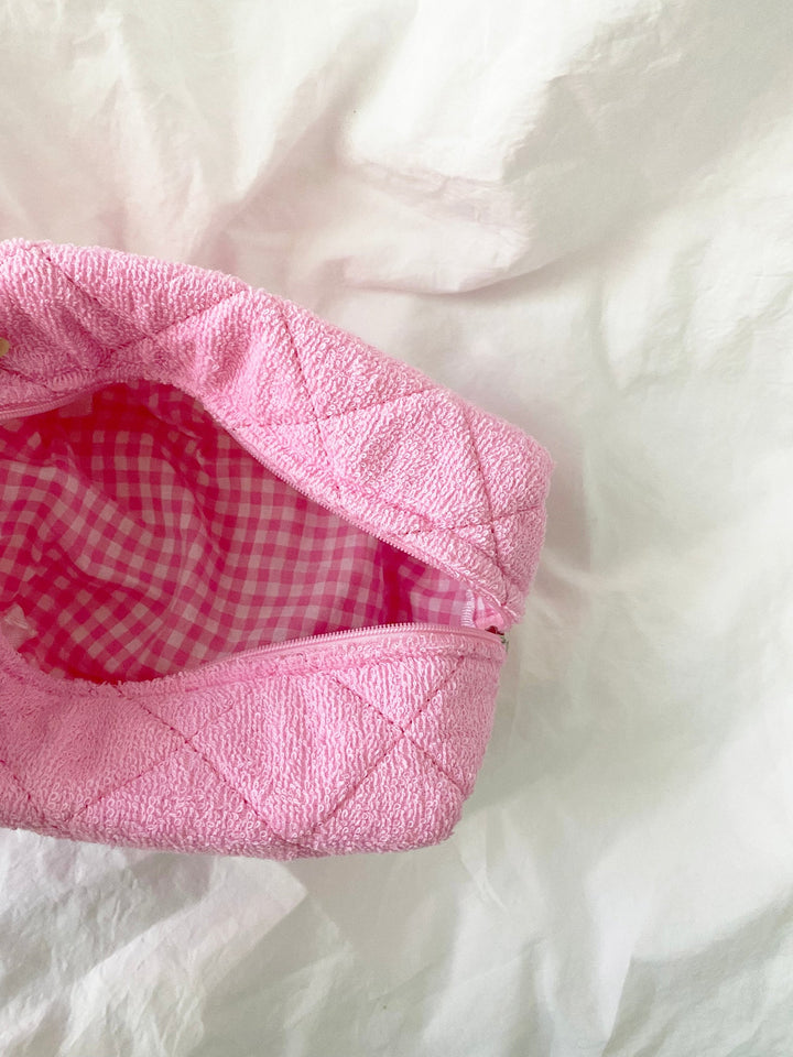 Large Quilted Terry Cosmetic Bag - More Colors Available-The Shop Laguna Beach