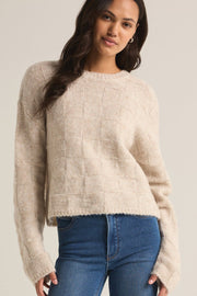 Z SUPPLY Delilah Check Sweater-The Shop Laguna Beach