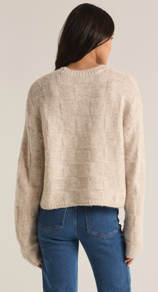 Z SUPPLY Delilah Check Sweater-The Shop Laguna Beach