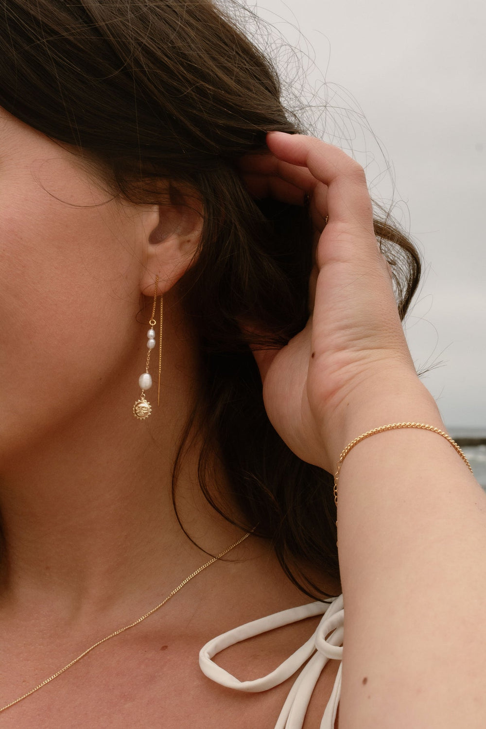 MAY MARTIN Sol Threader Drop Earrings-The Shop Laguna Beach