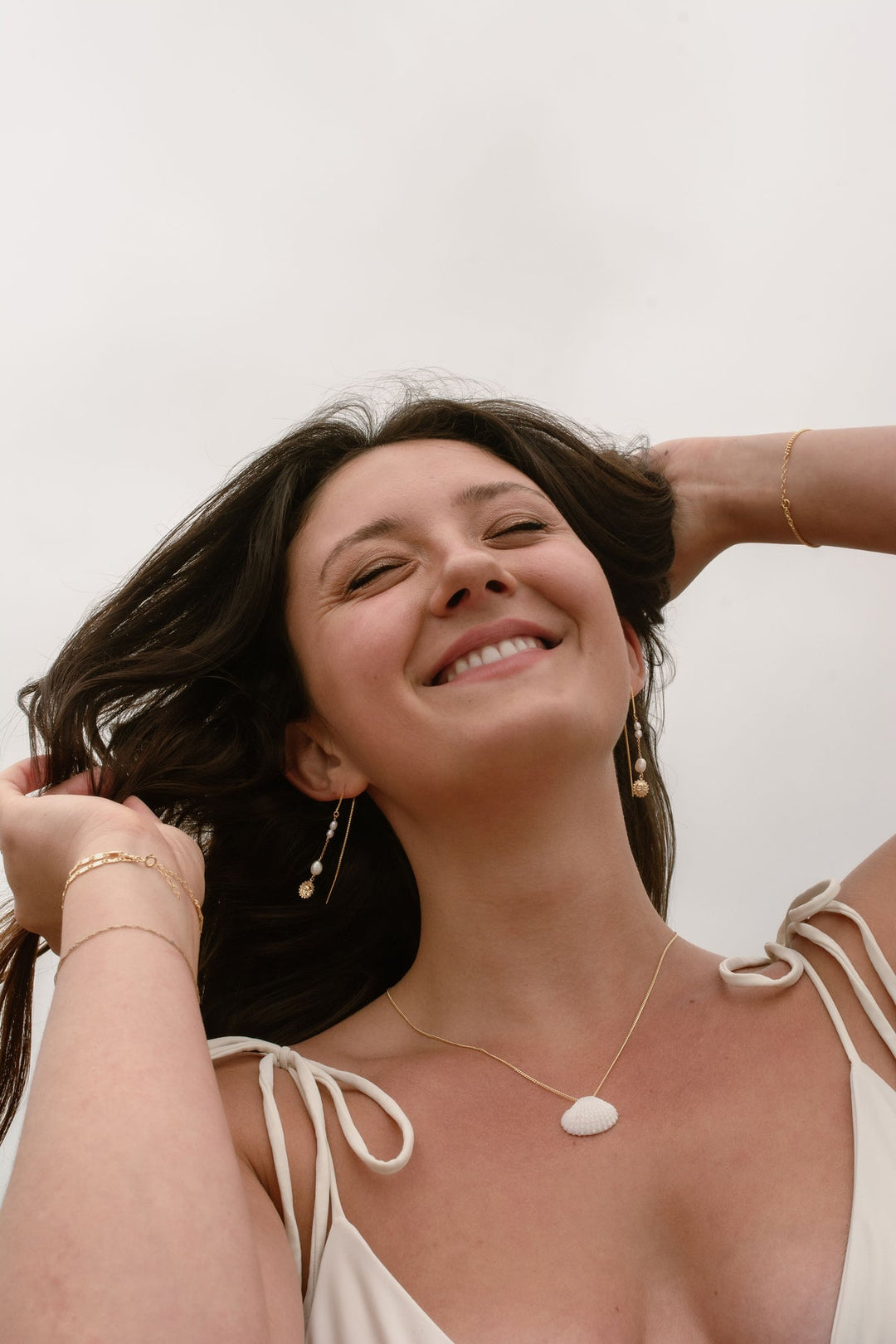 MAY MARTIN Sol Threader Drop Earrings-The Shop Laguna Beach