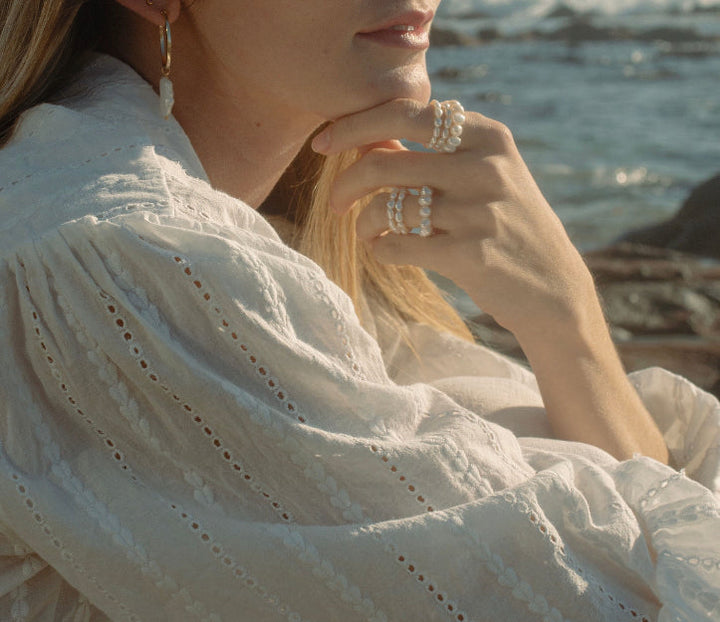 MAY MARTIN Mini Aria Pearl Ring-The Shop Laguna Beach