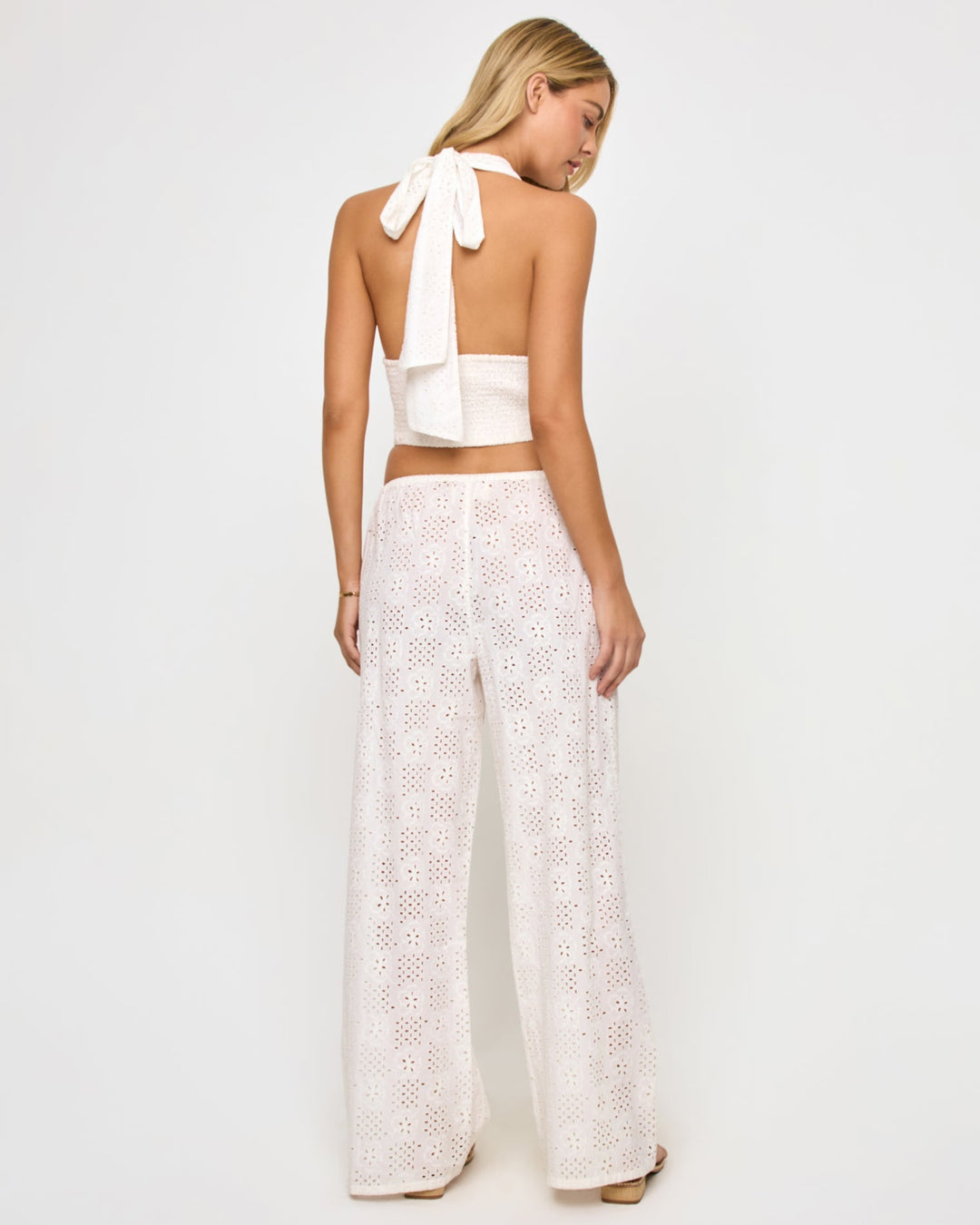LSPACE In Bloom Eyelet Halter Top-The Shop Laguna Beach