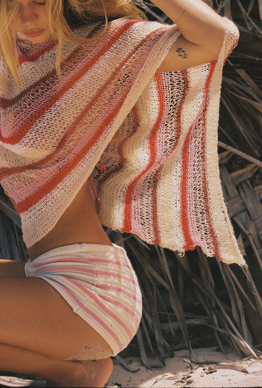 INDAH Ayla Stripe Hand-Knit Short