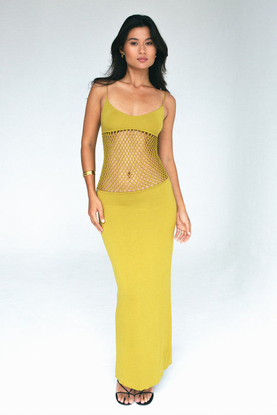 INDAH Bella Solid Macrame Maxi Dress-The Shop Laguna Beach